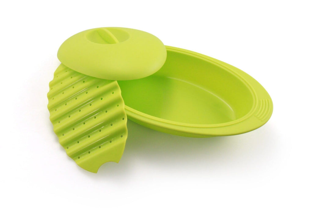 Franquihogar Papillote Silikon- – -Dampf-grün 28 cm – besonders Mikrowelle