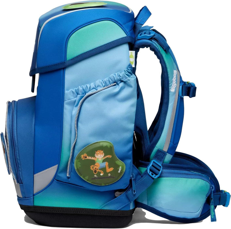 ergobag cubo Set ergonomischer Schulrucksack Klassisch 6-teilig 1. Klasse Grundschule, Dschungelfieb