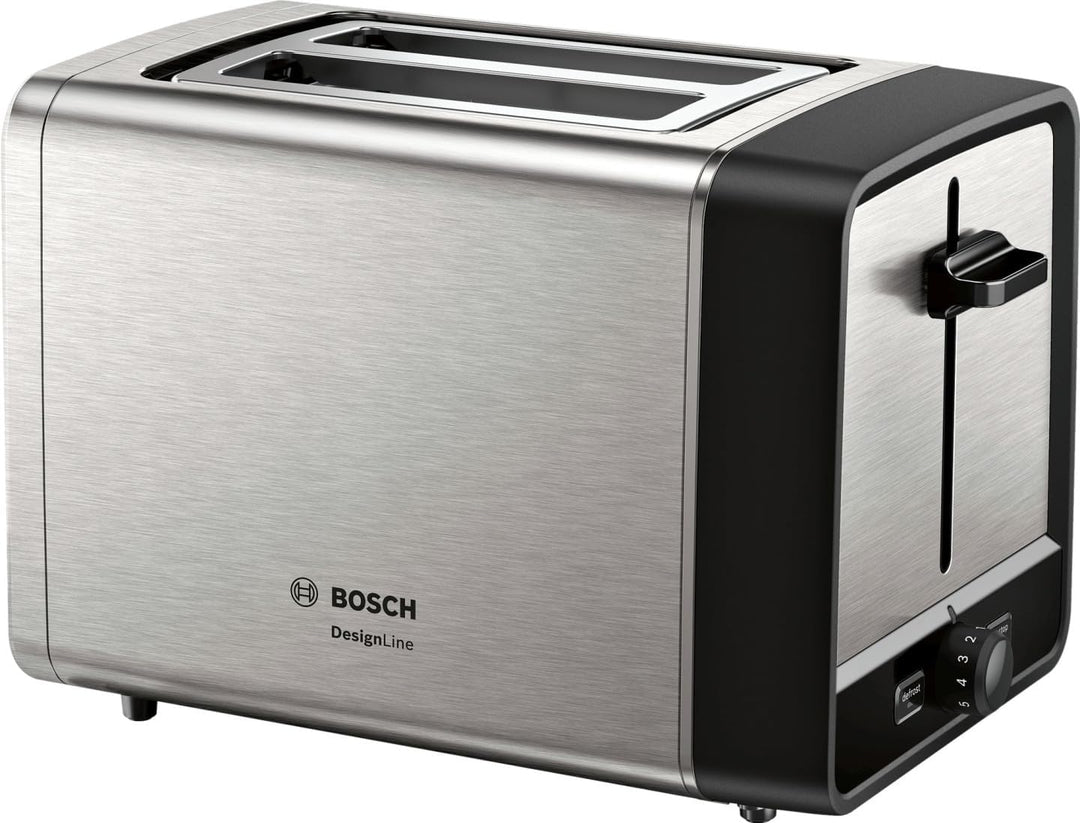 Bosch Designline Toaster TAT5P420 Brotrösten, Auftauen und Aufwärmen Edelstahl