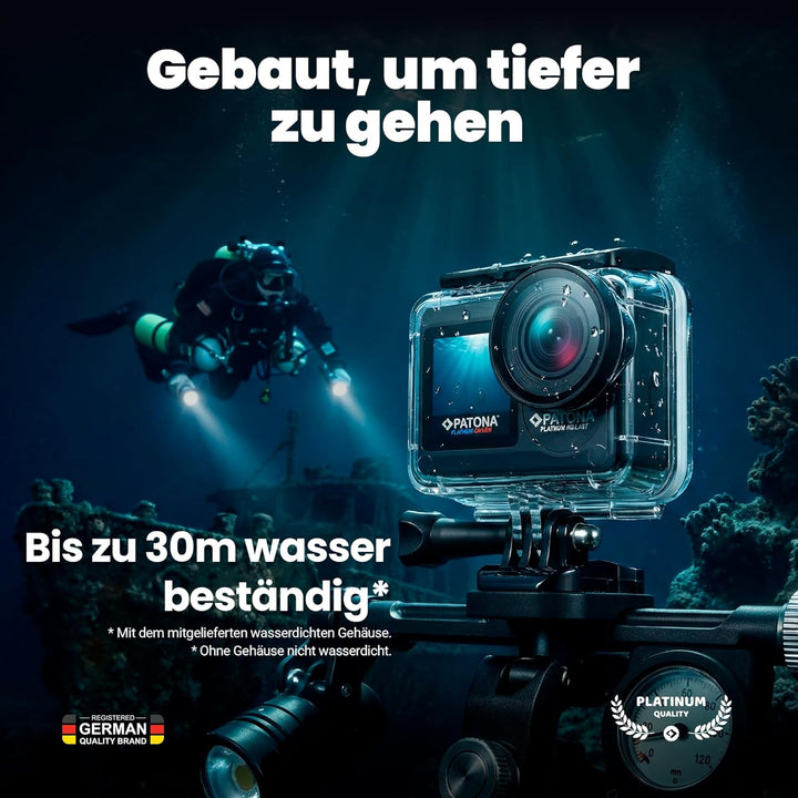 PATONA Action Cam Life SL4 | 5K 120fps 64MP EIS | 120° Weitwinkel Videokamera | Dual Screen Kamera |