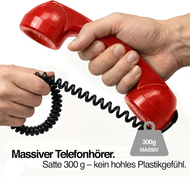 Opis 60s Micro - Retro Handyhörer für Android Smartphones, Tablets, Notebooks und Handys in der Form