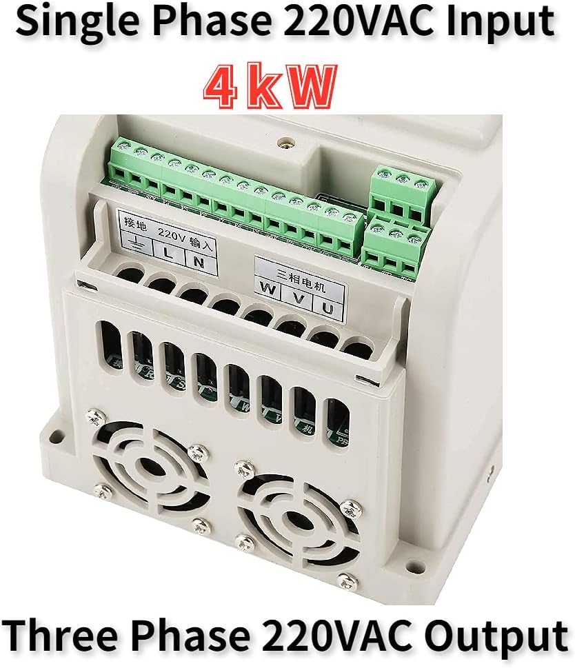 Fafeicy AT1-4000X Frequenzumrichter, 220 V Einphasen-4-kW-Frequenzumrichter, VFD-Drehzahlregler, für