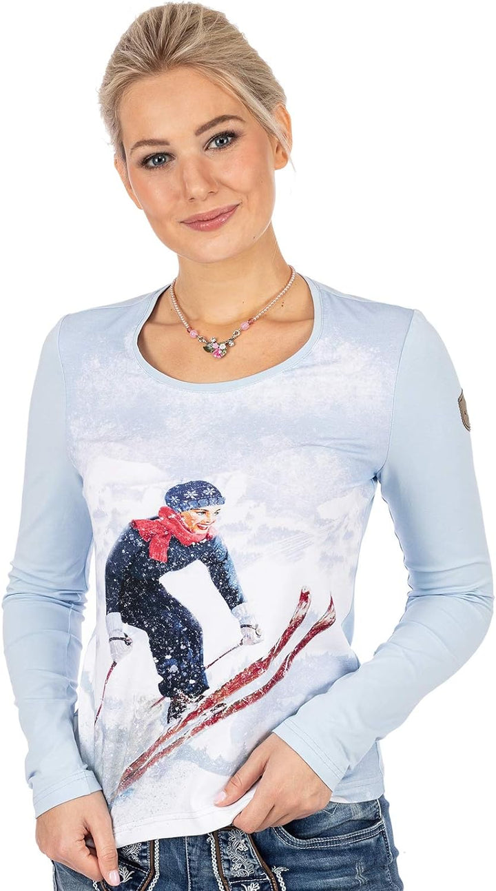 Almgwand Damen Grillhofalm Longsleeve, hellblau