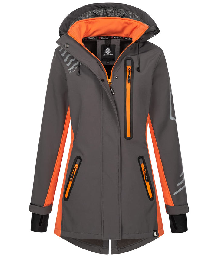 Rock Creek Damen Softshell Jacke Mantel D-491 L Anthrazit, L Anthrazit