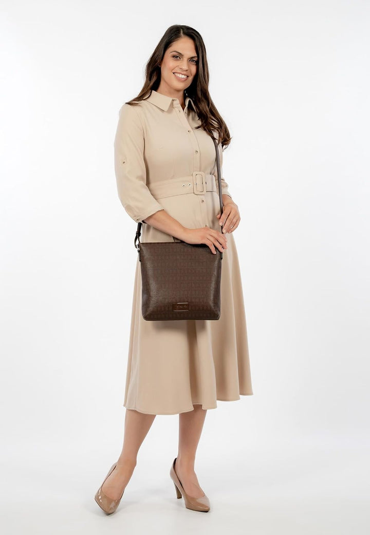Tamaris Umhängetasche Jody 31984 Damen Handtaschen Ornament Einheitsgrösse Brown, Einheitsgrö&#
