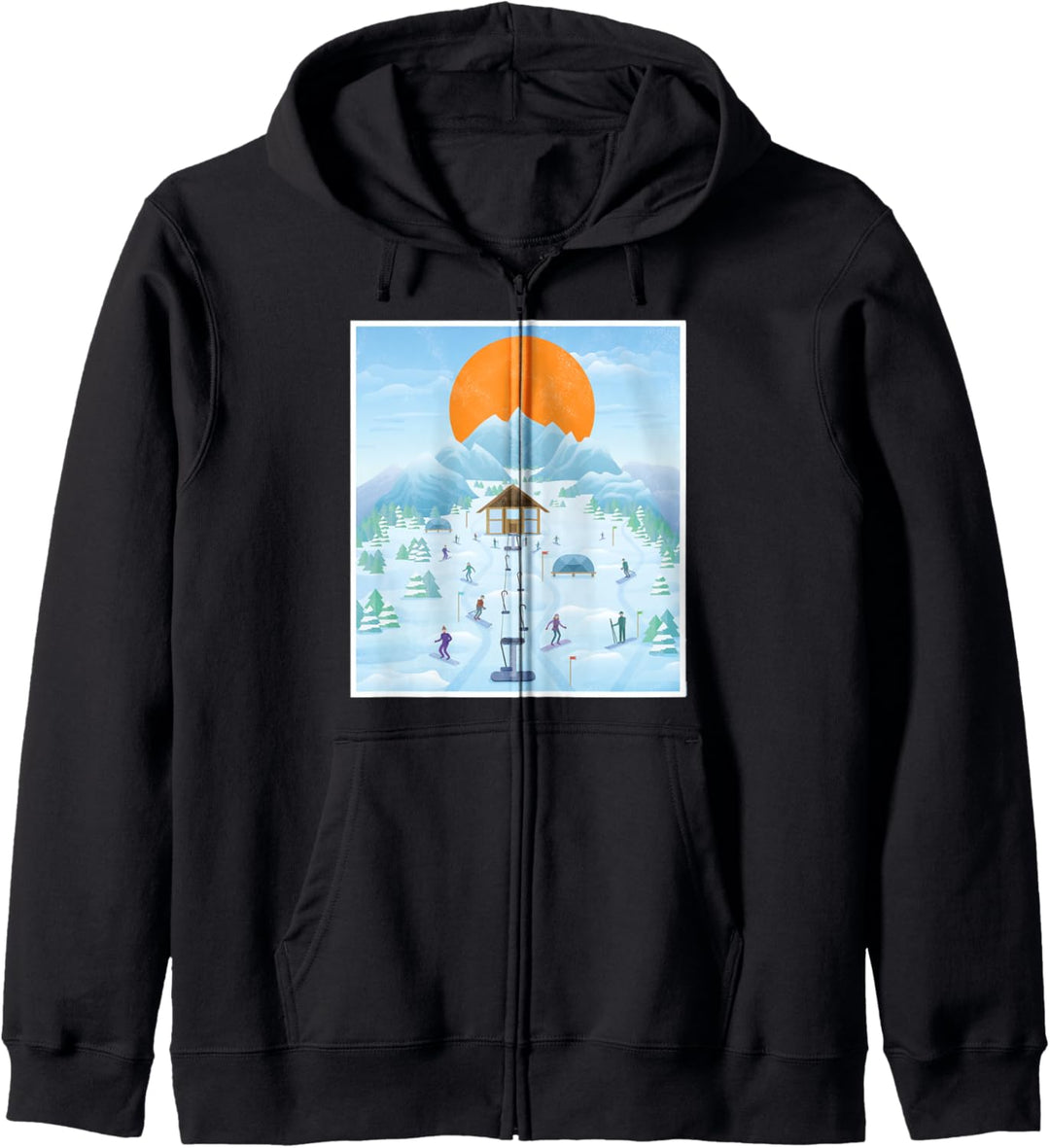 Skipiste Schnee Natur Skifahrer Skisport Snowboard Sport Kapuzenjacke