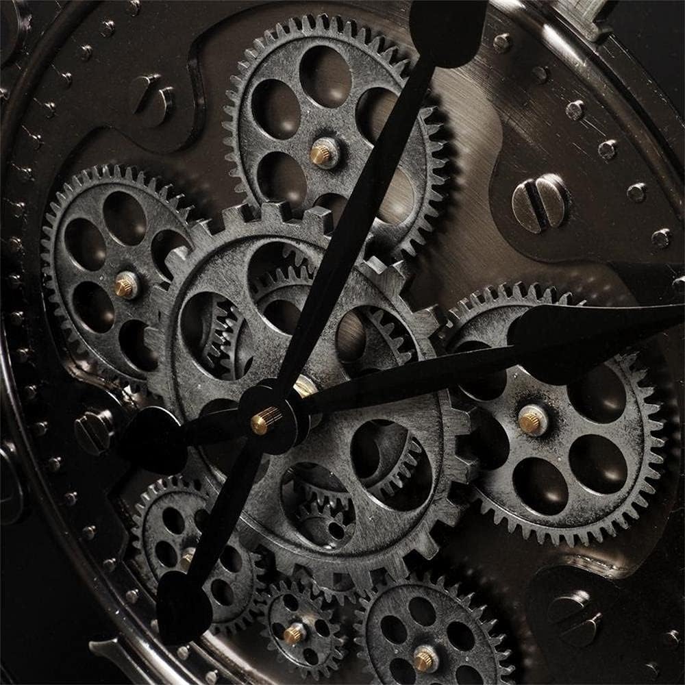 INFINITY TIME Moving Gear Wanduhr, modern, Vintage, rustikal, industriell, Steampunk, freiliegende U