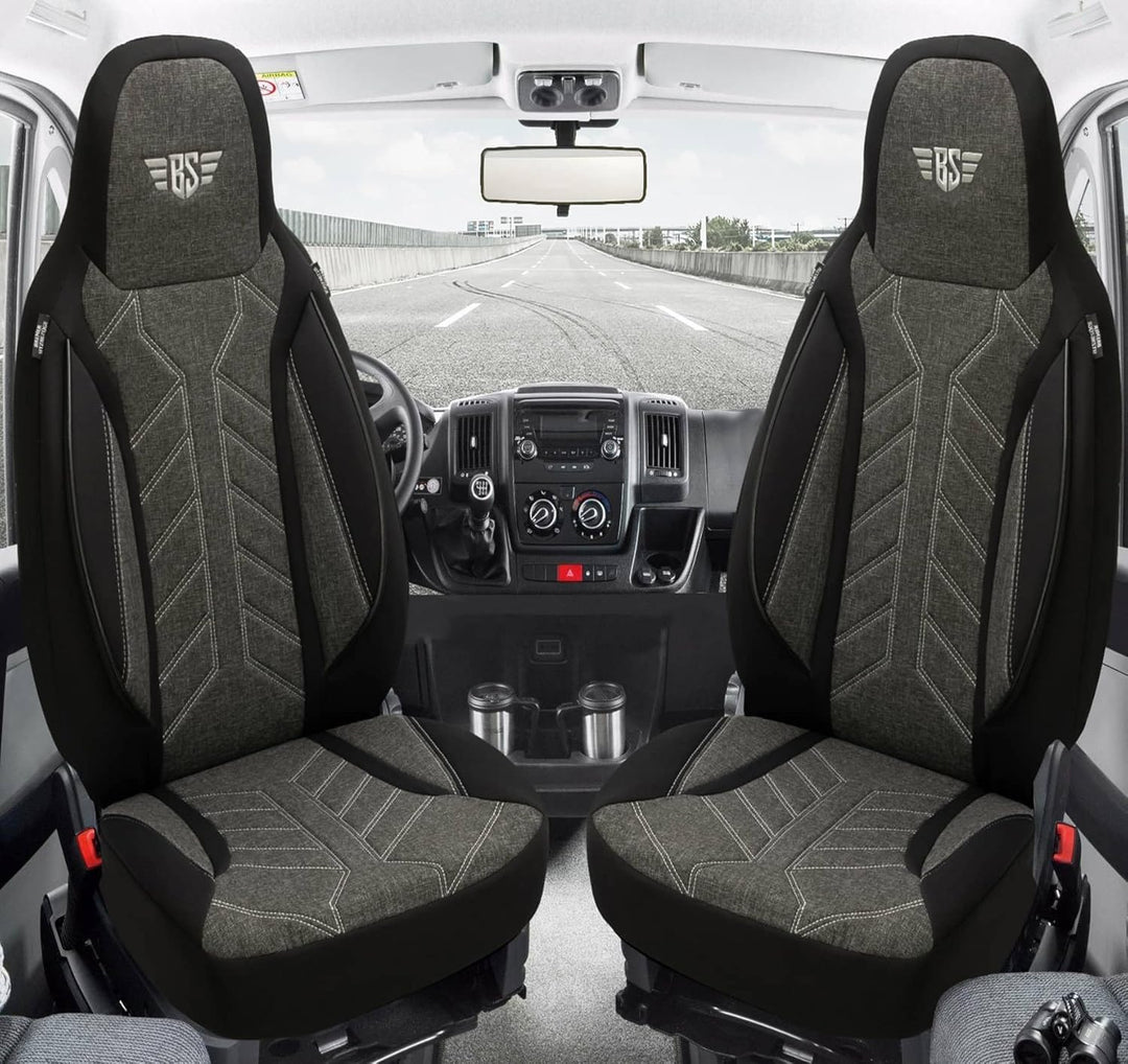 BREMER SITZBEZÜGE Mass Sitzbezüge Schonbezüge für VW T7 Multivan PLKT204 PLKT204 - Schwarz/Anthrazit