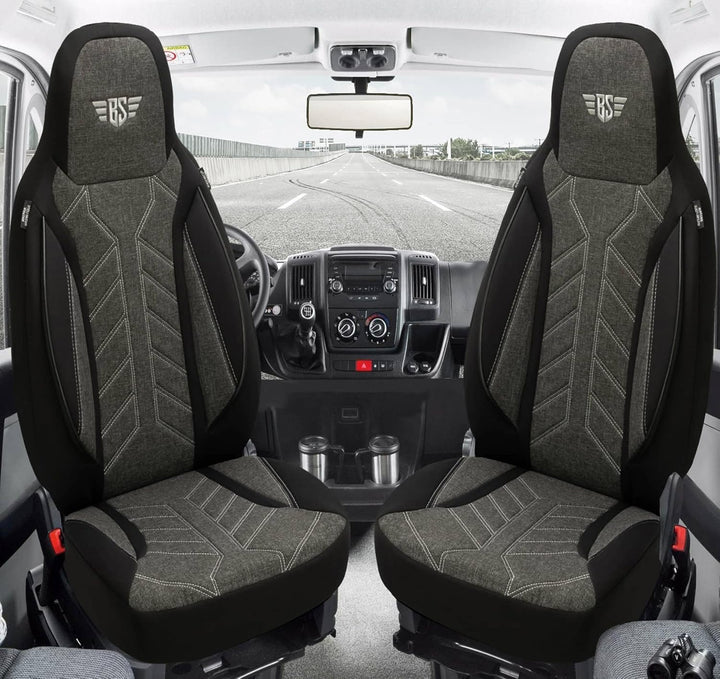 BREMER SITZBEZÜGE Mass Sitzbezüge Schonbezüge für VW T7 Multivan PLKT204 PLKT204 - Schwarz/Anthrazit