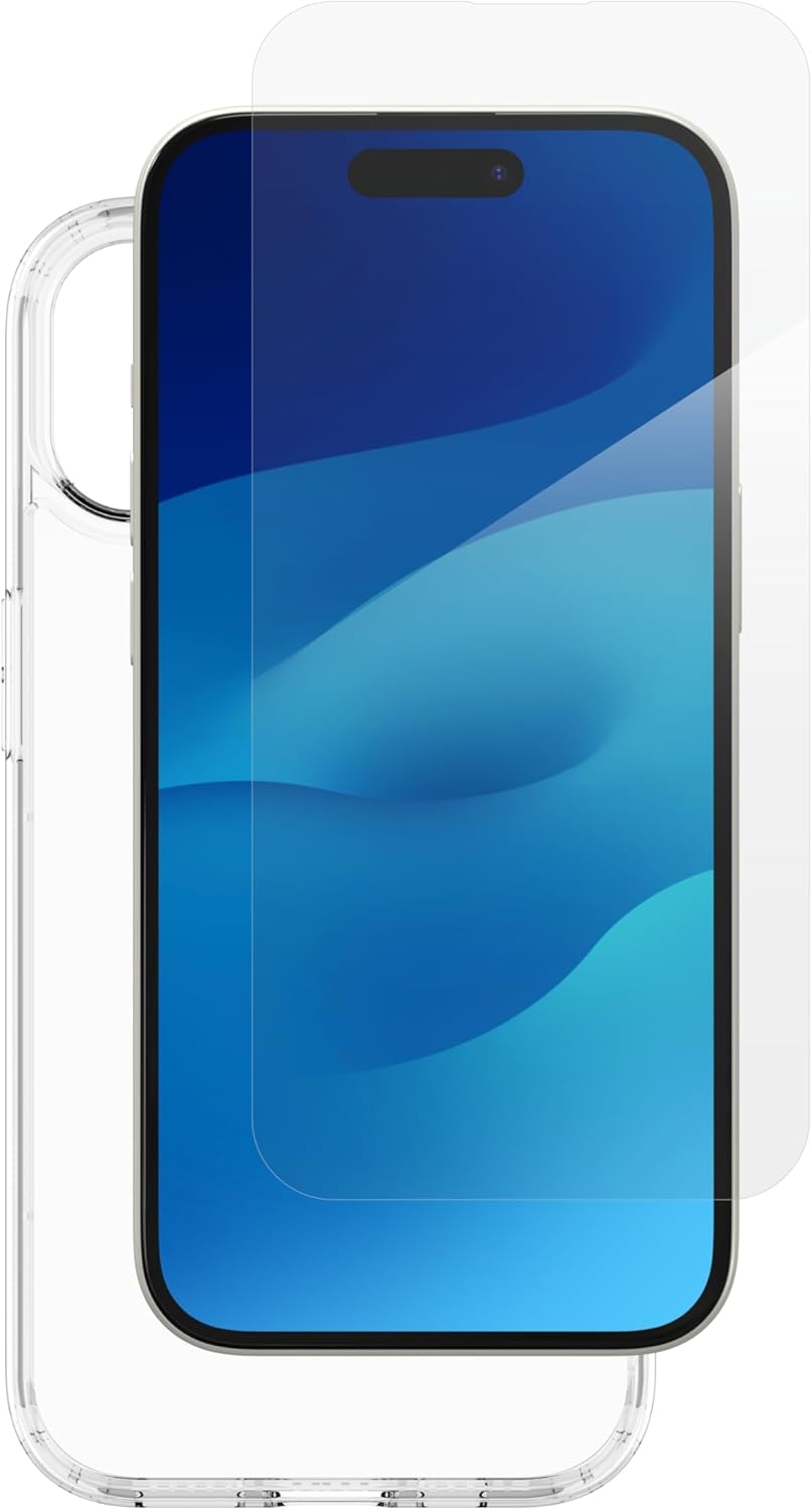 ZAGG InvisibleShield Glass Elite 360, Bundle, Displayschutz aus gehärtetem Glas und Hülle für iPhone