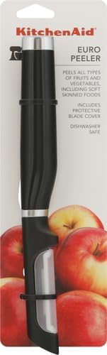Lifetime Brands KE112OHOBA Klassisch Euroschäler, Kunststoff, schwarz 2, Schwarz 2
