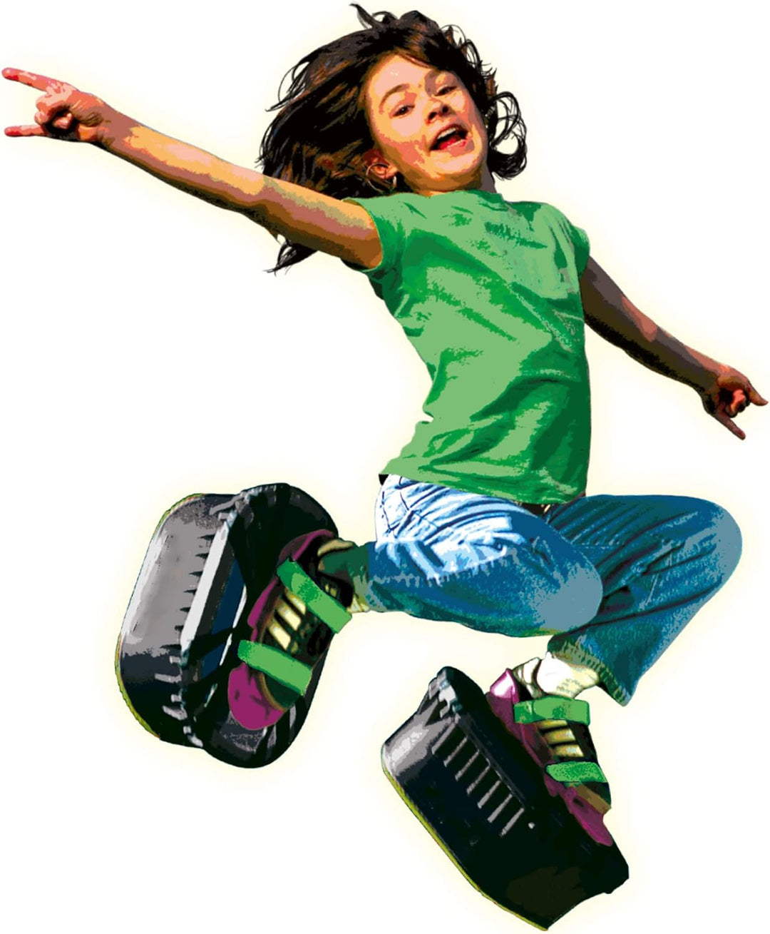 Stay Active MOON Shoes Strap on self Centering Foam Shoe, Non-Skid - mini Trampolines for feet: Indo