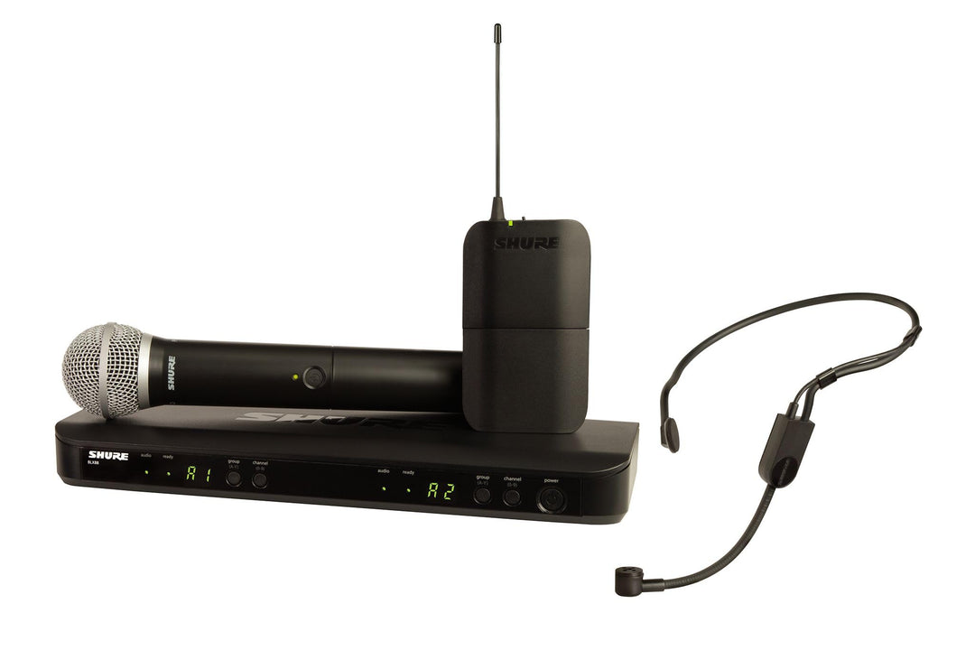 Shure BLX1288/P31 UHF Wireless Mikrofonsystem - Perfekt für Kirche, Karaoke, Bühne - 14-Stunden Akku