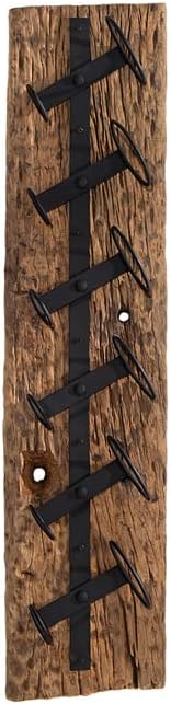 invicta INTERIOR Massives Wand Weinregal Barracuda antik Teak Holz 100cm Flaschenhalter Natur Regal