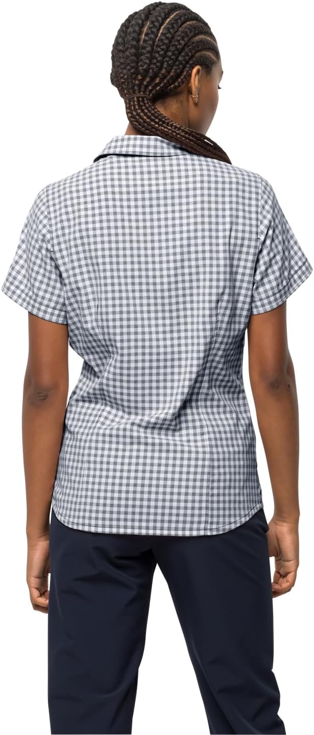 Jack Wolfskin Damen Kepler Shirt W Shirt Shortsleeve XS Night Blue Checks, XS Night Blue Checks