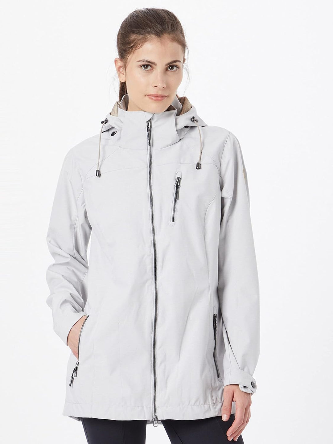 G.I.G.A. DX Damen Solena Softshelljacke mit abzippbarer Kapuze 50 hellgrau, 50 hellgrau