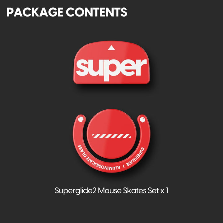 Pulsar Gaming Gears Superglide Mausfüsse für Logitech G Pro X Superlight (Rot, Superglide 2), LGSSGR