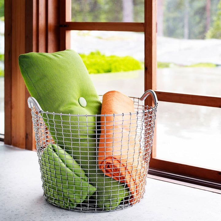 KORBO, 31030, Classic 65 Korb, Metallkorb, Handgeflochten, 65 Liter (Acid Proof Stainless)