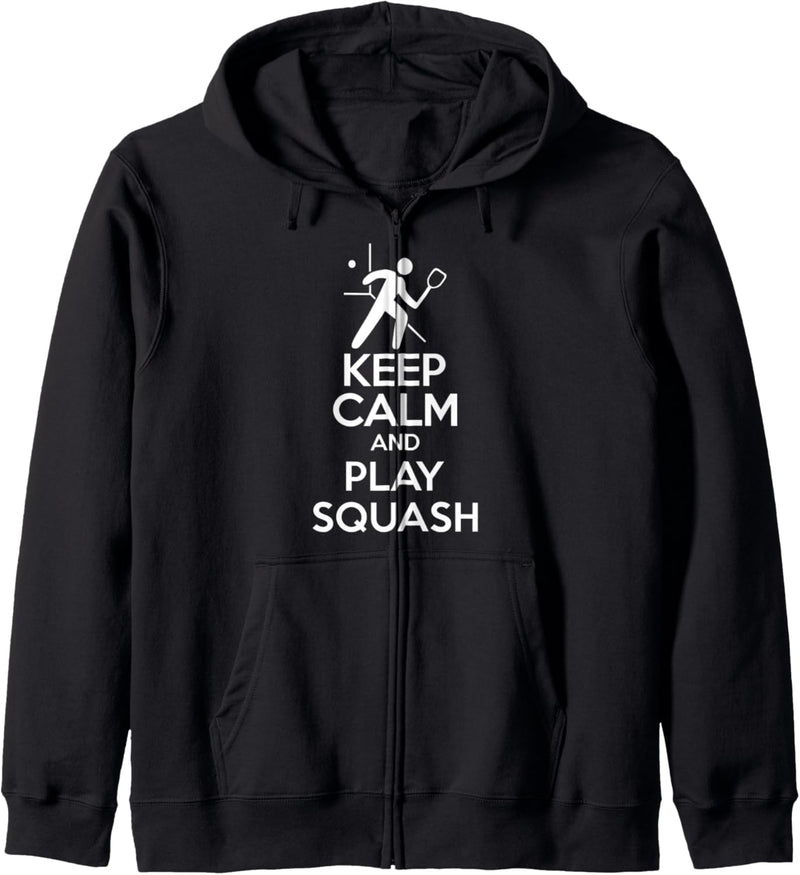 Keep Calm And Play Squash Kapuzenjacke