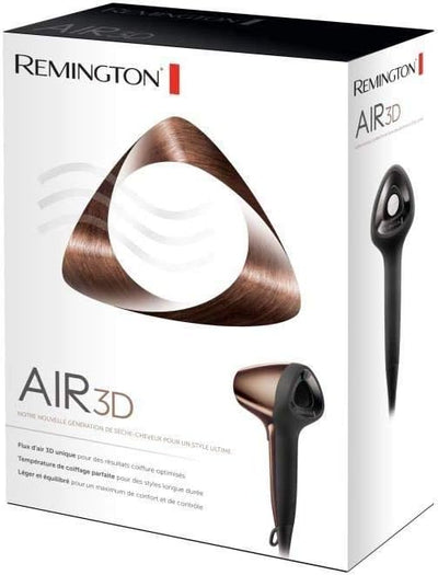 Remington Haartrockner Ionen Air3D bronze [leicht & ausbalanciert] einzigartiger + innovativer 3D-Lu