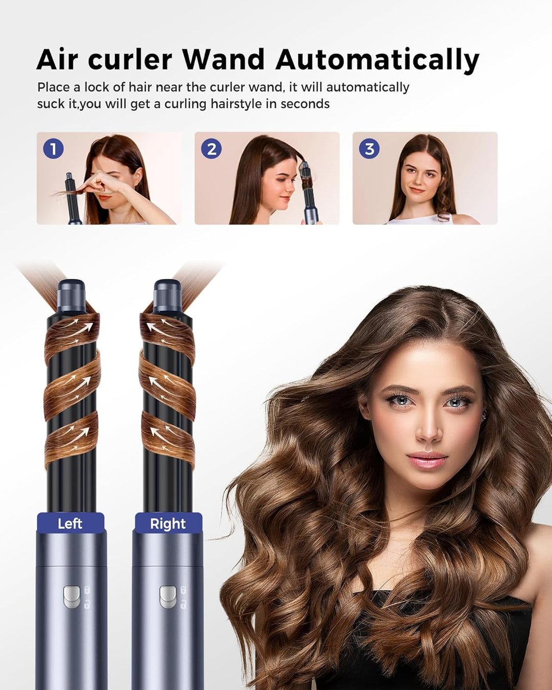 Haarstyler Hair Styler 6 In 1 Airstyler Mit Rundbürstenföhn Haarstyler Warmluftbürste rundbürstenföh