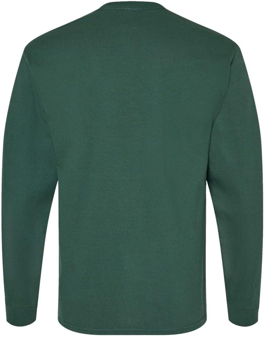 Hanes Essentials Herren Langarm T-Shirt Pack Herren Langarm T-Shirts Rundhals Baumwolle T-Shirts 2er
