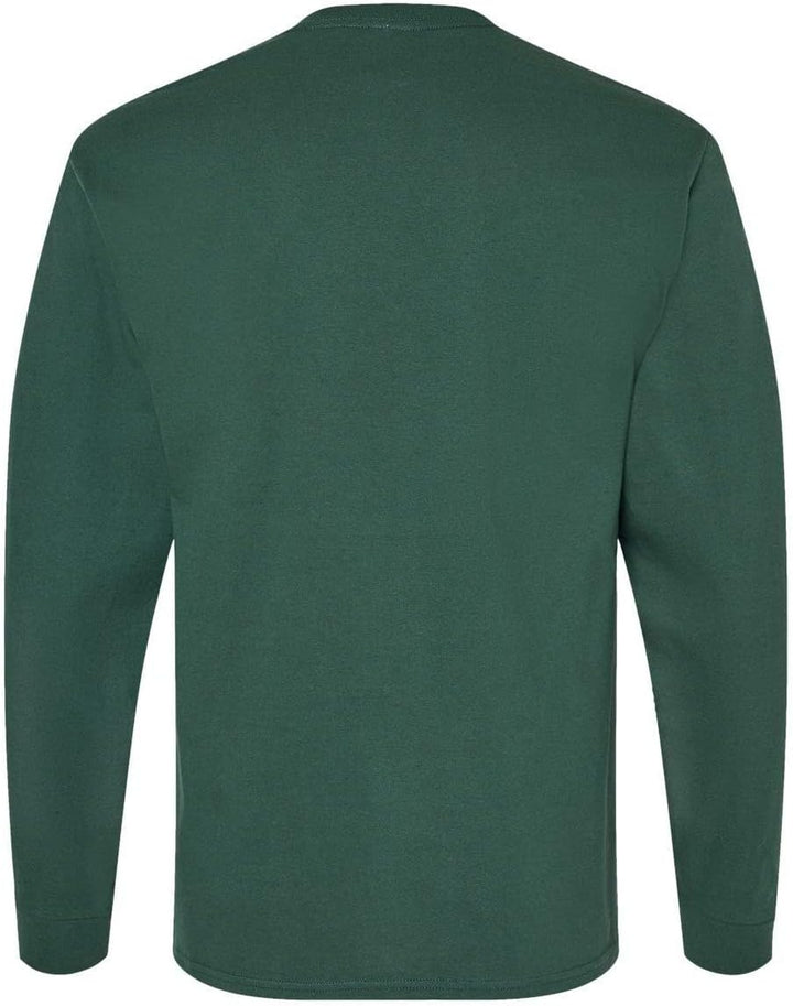 Hanes Essentials Herren Langarm T-Shirt Pack Herren Langarm T-Shirts Rundhals Baumwolle T-Shirts 2er