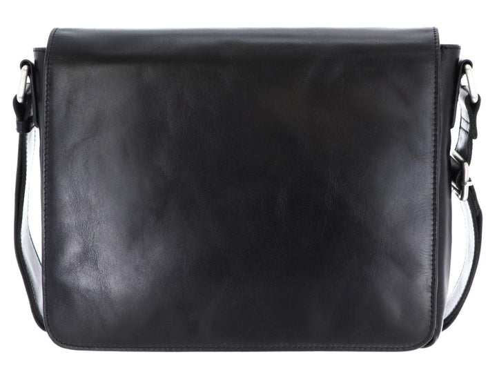 Leonhard Heyden Cambridge Kuriertasche mit Laptopfach 32 cm Schwarz, Schwarz