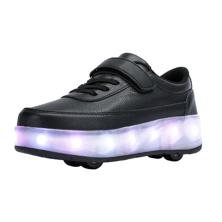 HUSKSWARE Rollschuhe Schuhe Jungen Mädchen Mit 4 Rollen Skateboardschuhe, verstellbar Jugend Schuhe