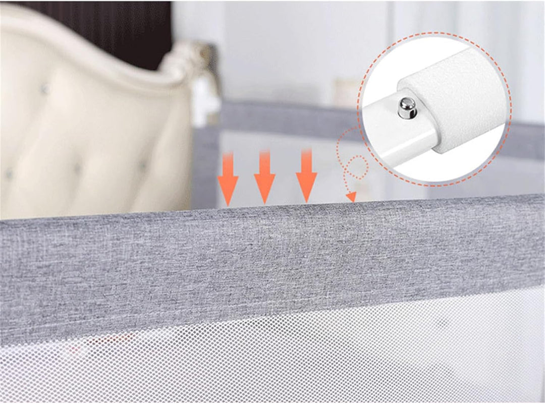 Homewell Bettgitter 200 cm, Bettschutzgitter für Kinder ab 0-10 Jahren, Höhenverstellbar Rausfallsch