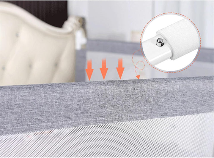 Homewell Bettgitter 200 cm, Bettschutzgitter für Kinder ab 0-10 Jahren, Höhenverstellbar Rausfallsch