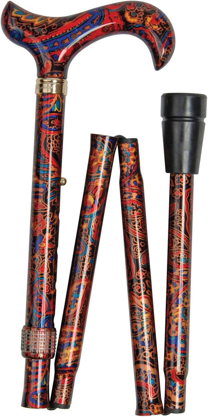 Gehstock Fashion-Derby Ceylon, bunt, farbig elegant, Acrylgriff, Stock stabiles Leichtmetall orienta