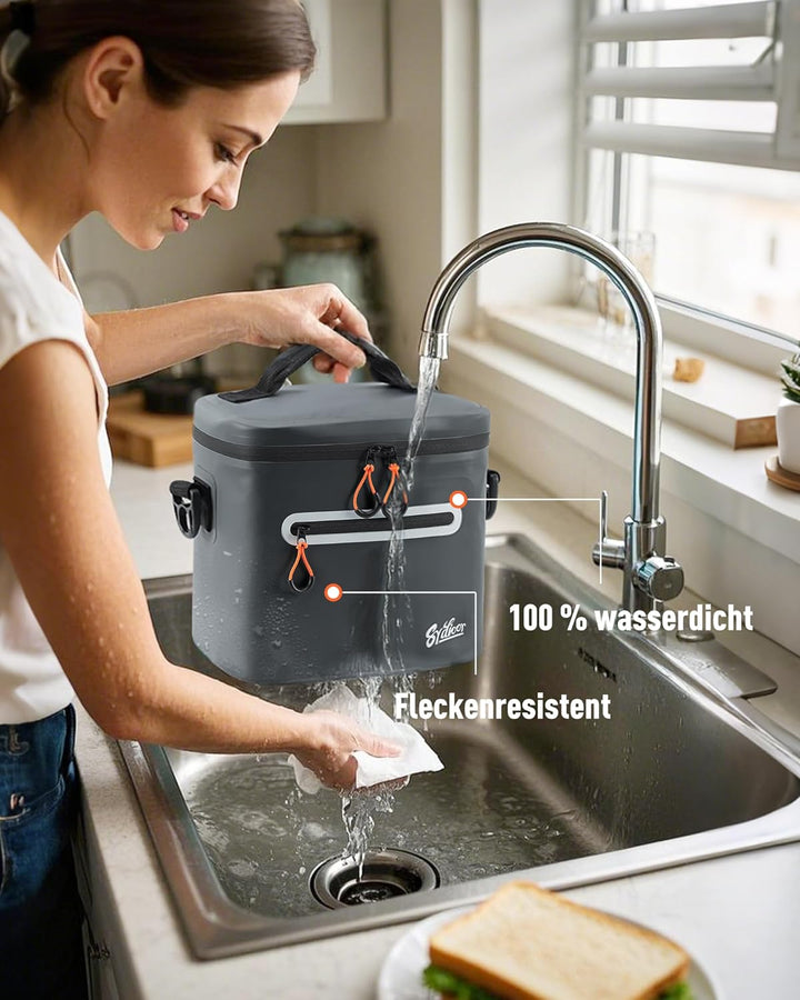 Kühltasche 7/14/24L - Isoliert & Wasserdicht | Tragbare Mini-Kühltasche mit Thermo-Iso-Schicht | Lei