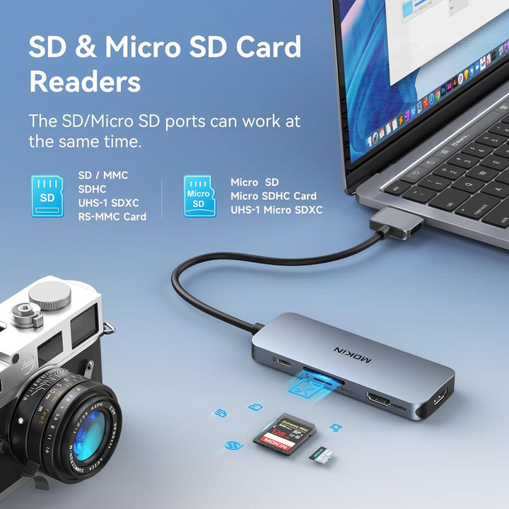 Docking Station für MacBook Pro/Air, MacBook Docking Station USB C Dual Monitor, 8 in 2 USB C Adapte
