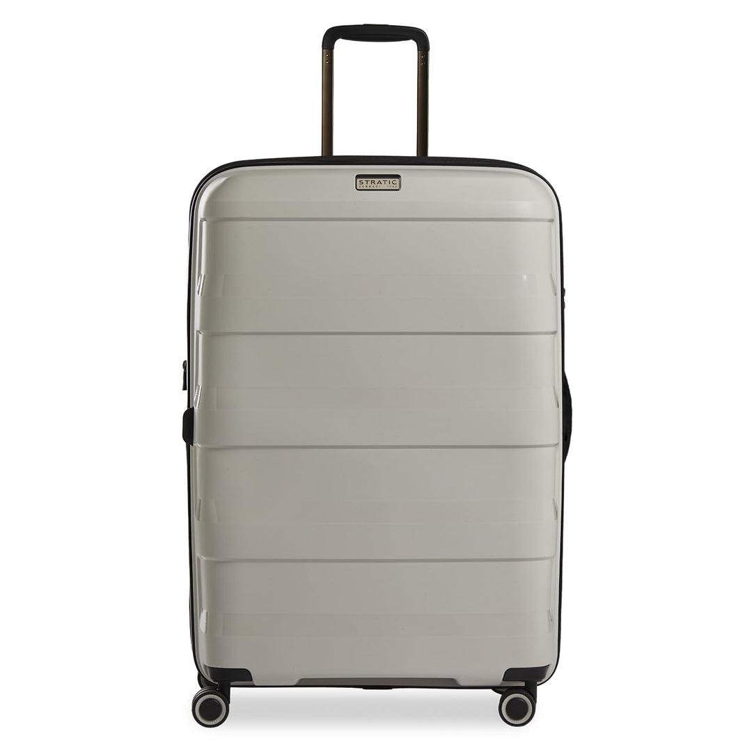 Stratic Straw + Hartschalen-Koffer Trolley Koffer gross Reisekoffer, nachhaltig, 4 Rollen, erweiterb