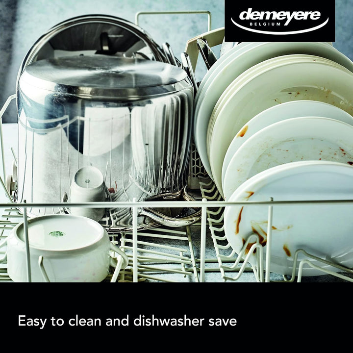 Demeyere Classico 3 Suppentopf fuer Induktion und anderen Herdarten, Topf mit Deckel aus pflegeleich