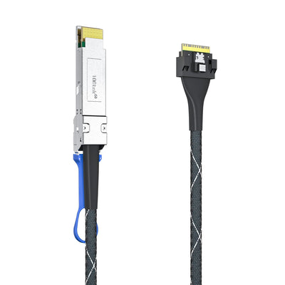 200G QSFP-DD to slimsas 8i Cable, QSFP-DD to SFF-8654, SAS4.0, 0.5-m 0.5m QSFP-DD zu SFF-8654, 0.5m