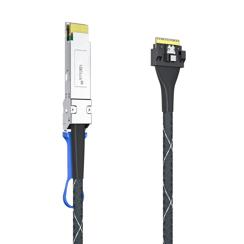 200G QSFP-DD to slimsas 8i Cable, QSFP-DD to SFF-8654, SAS4.0, 0.5-m 0.5m QSFP-DD zu SFF-8654, 0.5m