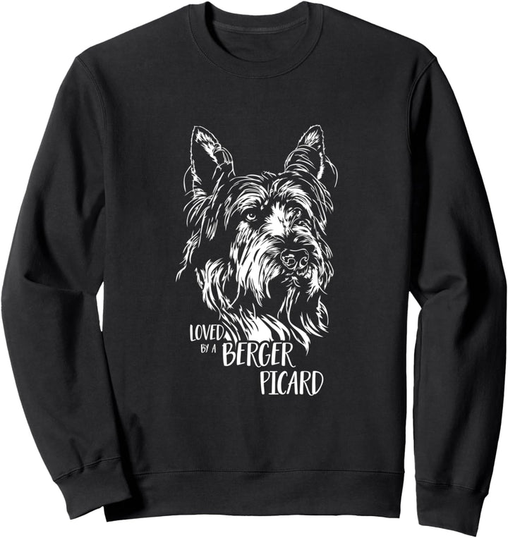 Loved by a Berger Picard Hunde Spruch Hundespruch Sweatshirt