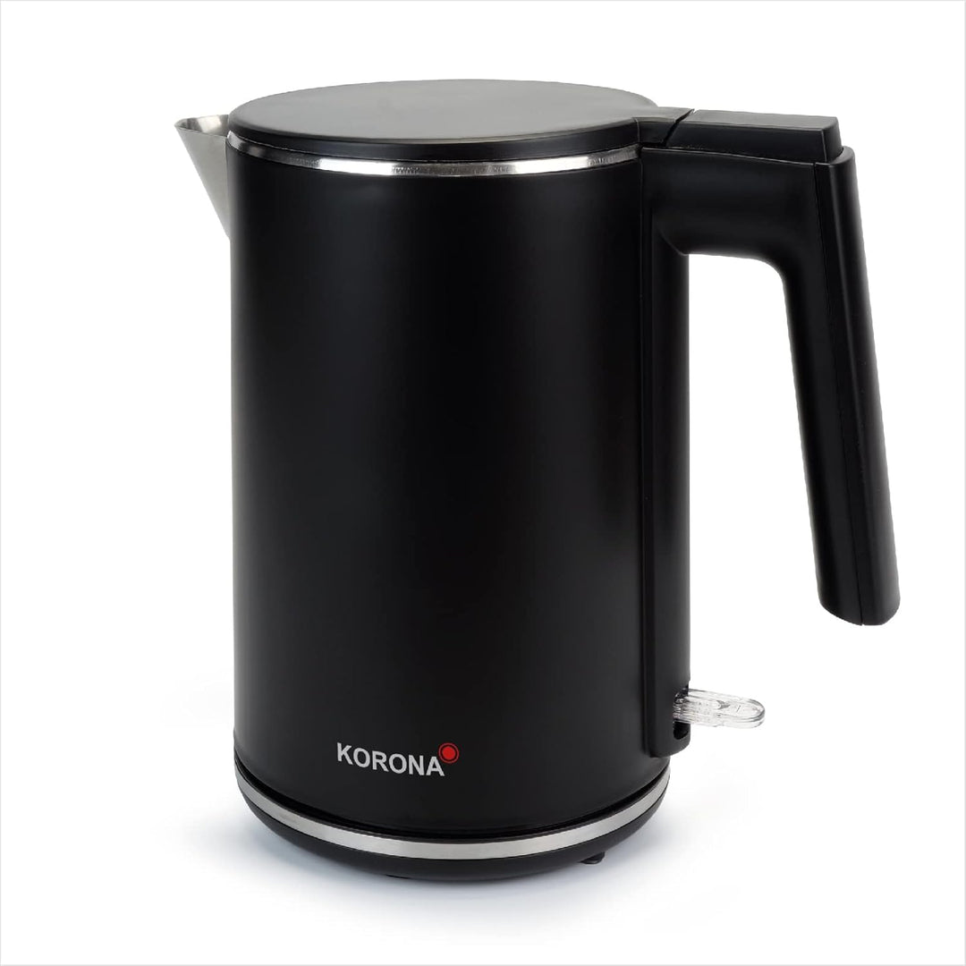 Korona 20119 Doppelwandiger Wasserkocher | 1 Liter | Hitzeabweisendes Gehäuse mit Cool Touch | 2.200