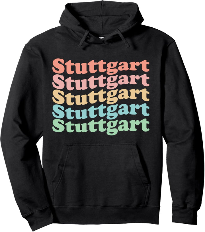 Vintage 70er Jahre Deutschland Hippie City - Retro Stuttgart Pullover Hoodie