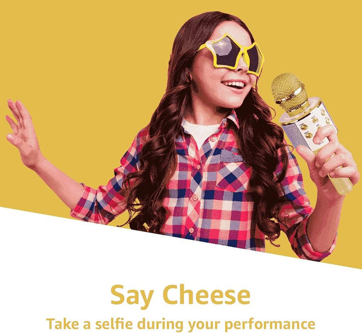 MAX KM01 Bluetooth Karaoke Mikrofon mit Lautsprecher, USB, Micro SD, MP3-Player, Mikro mit Echo, Sti