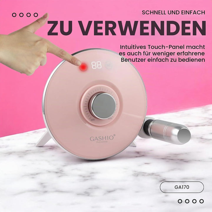 GASHIO® Nagelfräser GA170 | Nagelbohrmaschine | Nagelfeile | 68W | 45.000u/MIN | Kunststoff | Profes