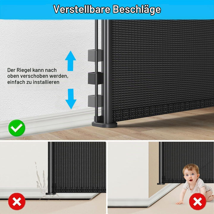 Treppenschutzgitter Ausziehbares Extrabreit Türschutzgitter für Babys, Babygitter &amp; Hundegitter,Ausz