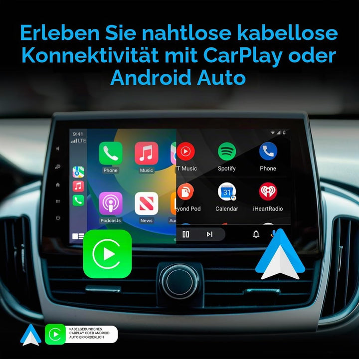AutoSky Wireless Carplay Adapter & Android Auto - Verwandeln Sie kabelgebundenes zu drahtlosem Carpl