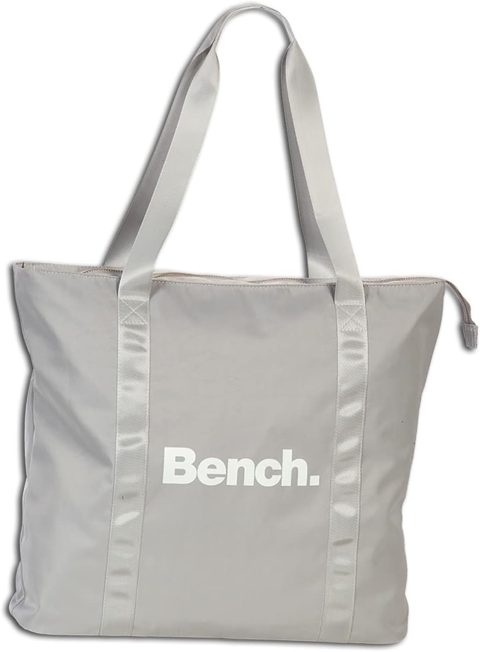 Bench. Damen Schulter Tasche Shopper Henkeltsche schwarz grau 43 x 40 cm Hellgrau, Hellgrau