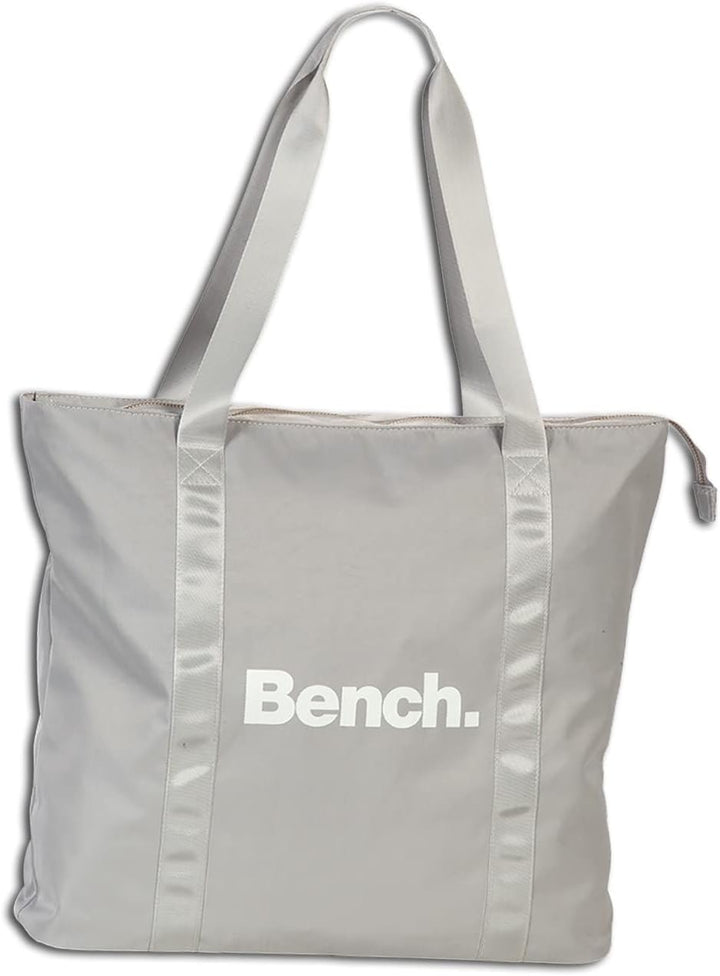 Bench. Damen Schulter Tasche Shopper Henkeltsche schwarz grau 43 x 40 cm Hellgrau, Hellgrau