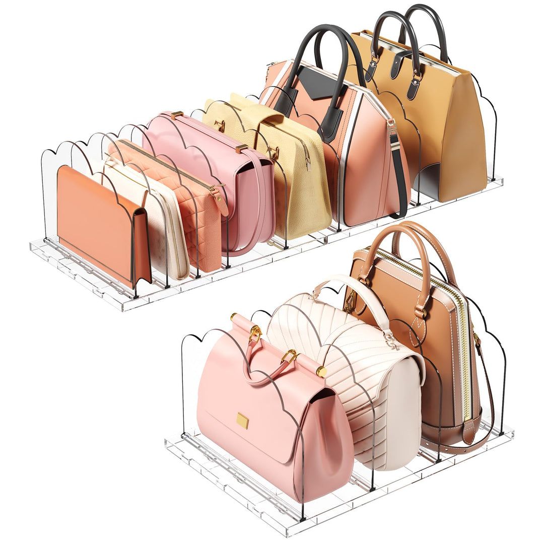 Lifewit 3 Stück Handtaschen Trenner Aufbewahrung für 10 Taschen, Transparent Regaltrenner Taschenstä