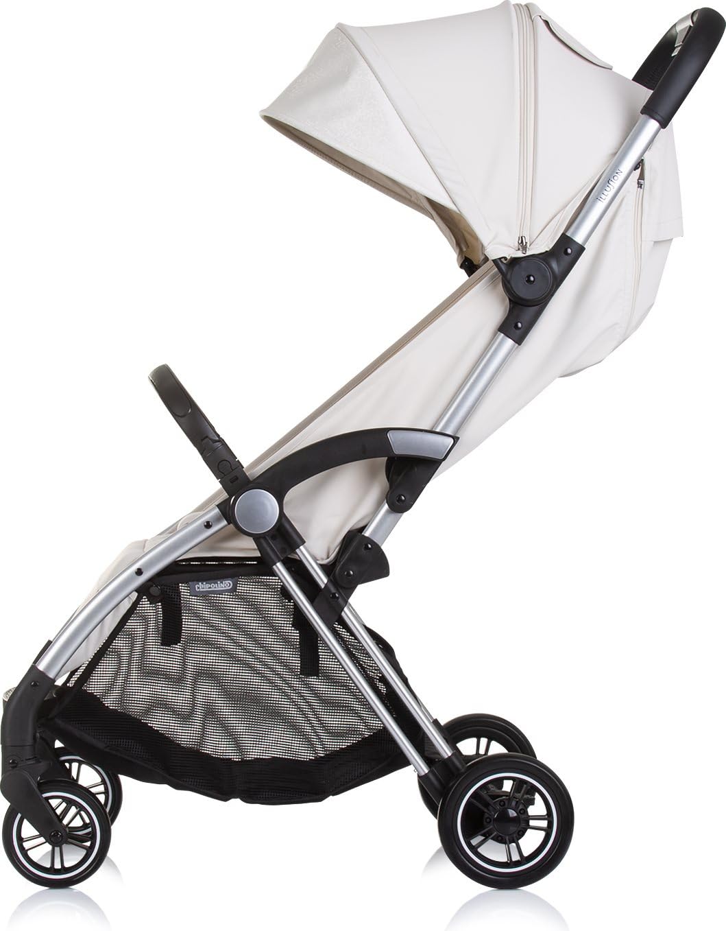 Chipolino Kinderwagen Illusion klappbar, verstellbare Fussstütze, Federung, Korb beige, beige