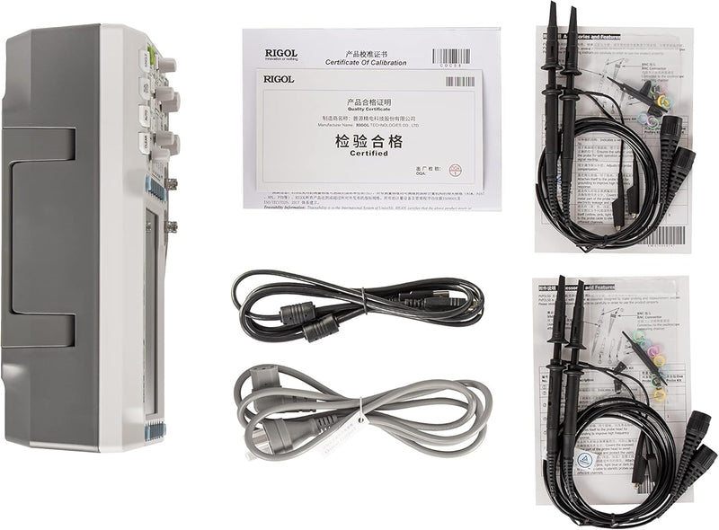 RIGOL DS1054Z Digitales Oszilloskop, 50MHz Bandbreite, 4 Analogkanäle, 24Mpts Speichertiefe, 1G Sa/s